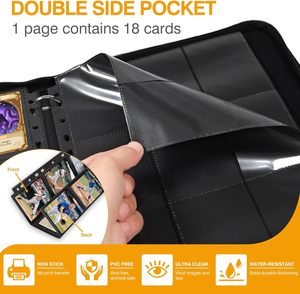 Feuilles de classement à 9 pochettes, Feuilles de protection pour cartes de jeu, Classeur pour cartes, Album pour cartes, Porte-cartes de collection, Protège-cartes TCG, Protège-cartes de sport, MTG - Product Image 2