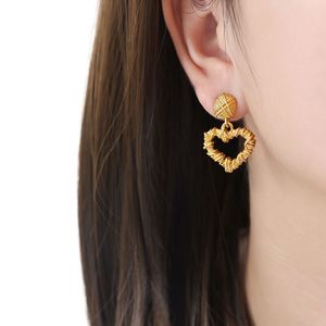 Orecchino di san valentino gioielli in acciaio inox appannamento libero cuore ciondolo orecchini a bottone moda Vintage con fascino cuore - Product Image 4
