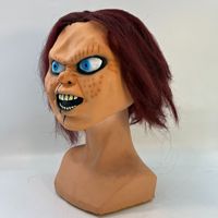 Masques d'horreur en gros pour mascarades, accessoires de fête cosplay, masques effrayants de poupée Chucky, masques d'Halloween répulsifs