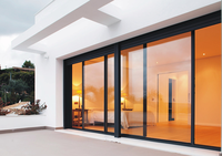 Excellente porte coulissante en verre de glissière de patio de balcon en aluminium cassable de preuve saine