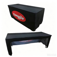 Housse de table de 6 pieds, logo personnalisé, supports d'affichage portables incurvés, combinaison de supports d'exposition, équipement de salon professionnel pour les supports d'affichage