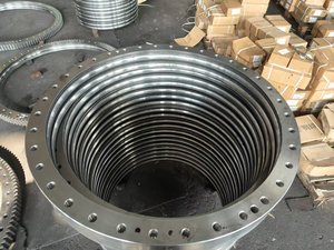 Groothandel op maat gemaakte graafmachine draaikranslager dubbele rij gelijke diameter kogel binnenverzetting draaikransring - Product Image 6