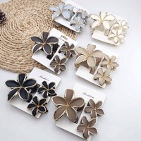 3 Pcs/Set Jepit Rambut Bunga Gloden untuk Penggunaan Sehari-hari, Warna Gradasi, Aksesoris Rambut Fashion untuk Liburan, Jepit Rambut Bunga