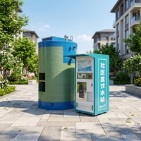 Distributeur d'eau RO extérieur, station d'eau pure en libre-service 24h/24, prend en charge le paiement par code QR et carte IC pour les places publiques