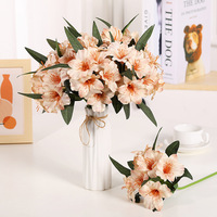 Fleurs artificielles 3D imprimées, simulation de fleurs de l'aube suspendues, pour décoration de mariage, de maison ou comme accessoires de décoration, style fée européenne