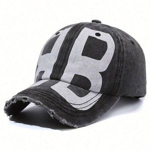 Casquettes de baseball personnalisées en coton non structuré avec logo imprimé, style vintage délavé, pour hommes - Product Image 1