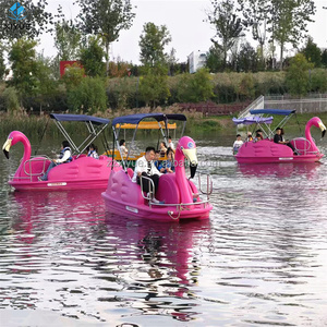 Nuevo barco <span class=keywords><strong>el</strong></span>éctrico Flamingo, venta directa de fábrica, barco de parachoques <span class=keywords><strong>el</strong></span>éctrico de pato cisne de doble cabeza, barco de Pedal de bicicleta de agua - Product Image 6