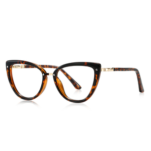 UAN UAI Nuevas gafas de sol Cat-Eye TR con protección contra la luz azul para mujer, montura degradada y bisagras de resorte metálicas - Product Image 5