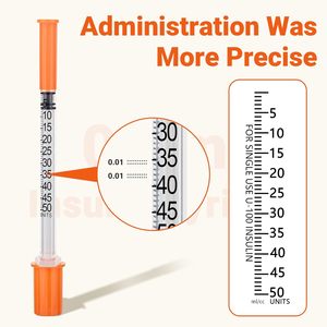 Seringue à insuline jetable de 1 ml avec aiguille 31G - Piston rose certifié CE pour cliniques vétérinaires - Vente directe usine - Product Image 6