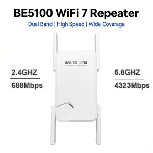 Extenseur <span class=keywords><strong>WiFi</strong></span> 7 802.11be 5092 Mbps, répéteur <span class=keywords><strong>WiFi</strong></span> 7 pour <span class=keywords><strong>grande</strong></span> maison, répéteur <span class=keywords><strong>WiFi</strong></span> 7 haute vitesse à brancher sur prise murale - Product Image 3