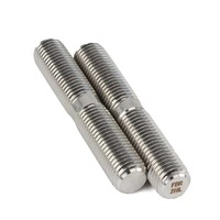 Vis à double extrémité en acier inoxydable 316L avec chanfreinage, vis métriques pour machines et assemblages industriels