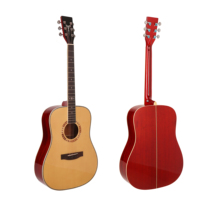 In-Stock Factory Wholesale 41Inch All Solid Wood Acoustic Guitar Solid Spruce Mahogany Glossy Finish Guitare Acoustique