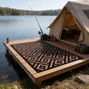 Tapis de patio réversible en polypropylène 100 % pour camping-car et caravane – Offre spéciale - Product Image 6