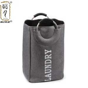 KUYUE Handle Bag Durable Folding Hotel Promotional Gift Laundry Basket Portable Aluminum Alloy Linen Foldable Dinosaur Manual