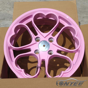 Rines Fonyee de Aleación de Aluminio Mag con Diseño de Corazón <span class=keywords><strong>Rosa</strong></span>, 4 Agujeros, 15 Pulgadas, 15x6.5, 4x100, para Automóviles de Pasajeros BMW, Tesla, VW - Product Image 6