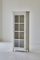 Antike Wabi Sabi weiße Anzeige recycelte Kiefer Mobiliario Holz Glas Weins chrank Side board Vitrine Wohnzimmer Schrank