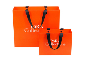 Sacs en papier kraft de luxe personnalisés et recyclables pour cadeaux et boutiques, avec poignée en ruban, fabriqués en carton durable, vente en gros - Product Image 4