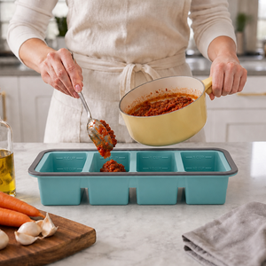 Boîte à lunch en silicone écologique et durable, 4 compartiments, avec fermeture hermétique, pour la préparation quotidienne des repas des adultes - Vente flash - Product Image 4