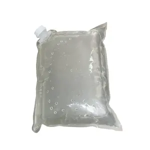 Transparent 3L chemical liquid spout pouch non stand liquid doypack spout bag biodegradable spout pouch