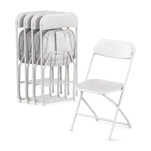 cheap wholesale plastic and metal folding white events wedding outdoor garden furniture garden chairs