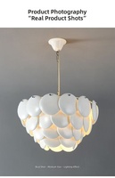Lustre Coquillage en Céramique, Style Nordique Luxe Léger, pour Restaurant, Salon, Chambre, Escalier, Décoration d'Hôtel de Charme