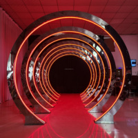 Tunnel lumineux LED RVB personnalisé pour décoration intérieure, arche, podium, scène, toile de fond, fournitures pour mariage et fête