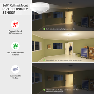 Sensor de Movimiento PIR de Contacto Seco de 12/24V, Interruptor de Techo para Ahorro de Energía - Product Image 3