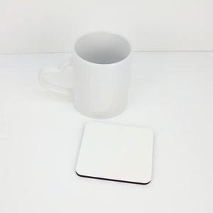 Square Round Mdf Sublimation <b>Coasters</b> With <b>Cork</b> Back for Dining Table - Product Image 3