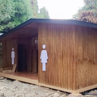 Douche mobile extérieure de luxe en acier, WC et salle de bain portables sur mesure avec design durable et écologique