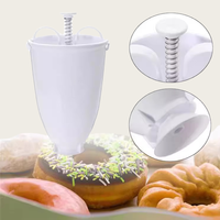 KZR Mini machine à beignets en plastique, distributeur de desserts, moule à beignets pour friture, outils de cuisson DIY, facile, rapide, portable, moule à gaufres arabes