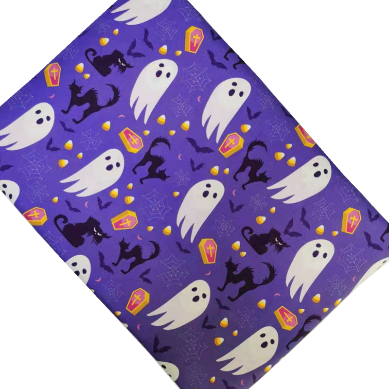 Halloween new design Digital Printed Fabric 100% Cotton fabric online plain woven Poplin Custom printed for garment