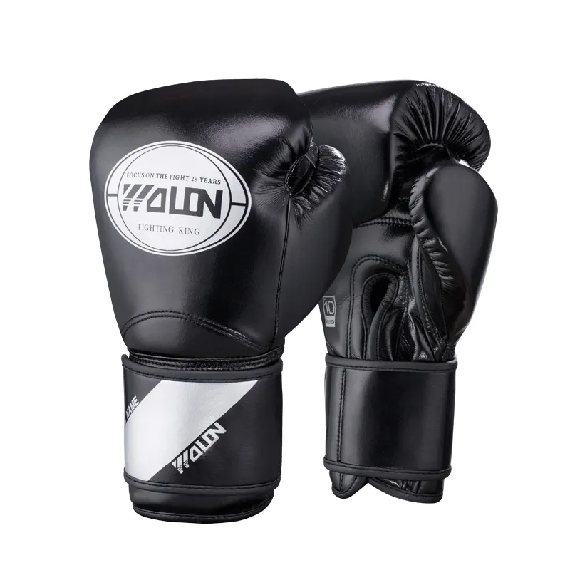 Seu próprio design personalizado 8oz/10oz/12oz/14oz/16oz, luvas de couro genuíno para boxe, para combate