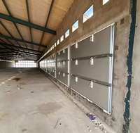 Ventilador de cortina de agua con energía eólica para gallineros o corrales de cerdos, con material nano, montaje en pared y panel de control táctil