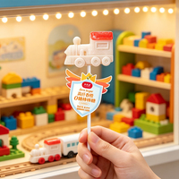 Zero Sugar High Fiber Lollipop Transportation Vehicle Shape Children's Lollipops OEM Creative Lollipop Party Favor Candy