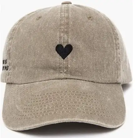 Heart Embroidered Brushed Cotton Women's Baseball Hat Unisex Fit Love Her But Leave Her Alone