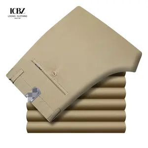 2025 logo print <span class=keywords><strong>cargo</strong></span> broek fitness slim fit chino kantoorbroek linnen zakelijke herenbroek golfbroek - Product Image 1