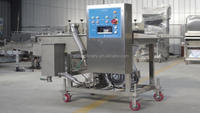 Ligne automatique de panification et d'enrobage de viande pour hamburgers, machine à fabriquer des galettes et nuggets de poulet, moteur inclus, acier inoxydable 304