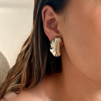 Nouvelles Boucles d'oreilles classiques en forme de nymphes de cigales mélangées 2026 Dazan Winter INS, en acier inoxydable hypoallergénique plaqué or 18 carats, bijoux pour femme