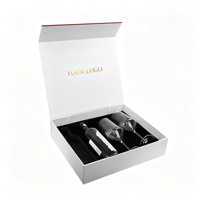Boîte à vin magnétique pliable de haute qualité, emballage rigide en papier de luxe, impression personnalisée pour champagne, vin rouge, spiritueux