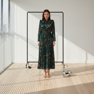 Personalizzato sexy abbigliamento vestito dal fiore del fiore irregolare womenvintage casuale <span class=keywords><strong>midi</strong></span> vestito da notte - Product Image 5