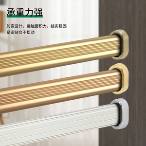 Aluminium Alloy Clothes <b>Rail</b> <b>Wall</b> Mount Gold Durable Wardrobe Hardware Accessory - Product Image 1