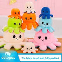 Peluche de Poulpe Réversible Double Face Réversible, Couette en Coton PP pour Anniversaire d'Étudiants