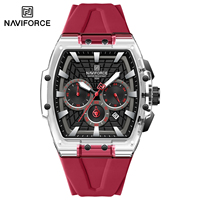 NAVIFORCE 6113 Plastik Şeffaf Erkek Saati Yüksek Kaliteli Büyük Kadranlı Saatler Altı İbreli Kronograf Saat Üreticisi