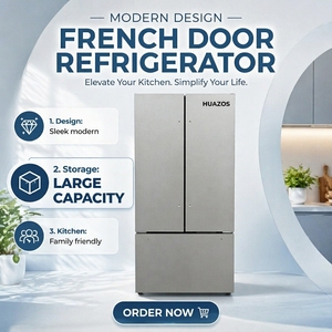Réfrigérateur multi-<span class=keywords><strong>portes</strong></span> <span class=keywords><strong>LG</strong></span> HUAZOS 220V 495L en acier inoxydable noir et argent, avec technologie Inverter et système No Frost à refroidissement par air - Product Image 1