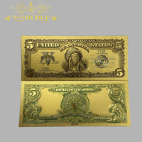 Billets de banque américains de tous les styles, anciens billets de dollar plaqués or 24 carats, billets commémoratifs en feuille d'or pour collectionneurs
