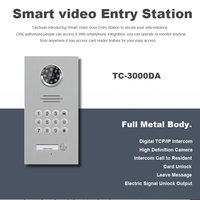 POE Android Interphone Tuya Smart Vidéo Porte Téléphone IP Villa Interphone avec Mot de Passe Déverrouiller Clavier Physique Clavier Déverrouiller Sonnette