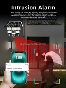 Kamera CCTV 4G 12MP luar ruangan, lampu tiga lensa pelacak otomatis Alarm penglihatan malam warna penuh - Product Image 6