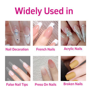 2025 Meistverkaufter Schnelltrocknender Ungiftiger Nagelkleber 8ml Klare Flüssigkeit Plastikflasche Klebstoff Stark Langanhaltend mit Pinsel - Product Image 3