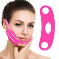 Bandeau facial réutilisable en silicone pour le lifting des joues et du menton, bandage amincissant doux pour la peau, sangle confortable pour le visage en V, OEM