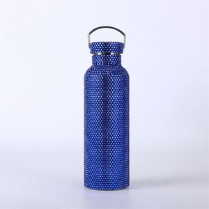 Bouteille d'eau isotherme Bling Diamant, Bouteilles à boire scintillantes Bling, Flasques isothermes en acier inoxydable avec strass - Product Image 4